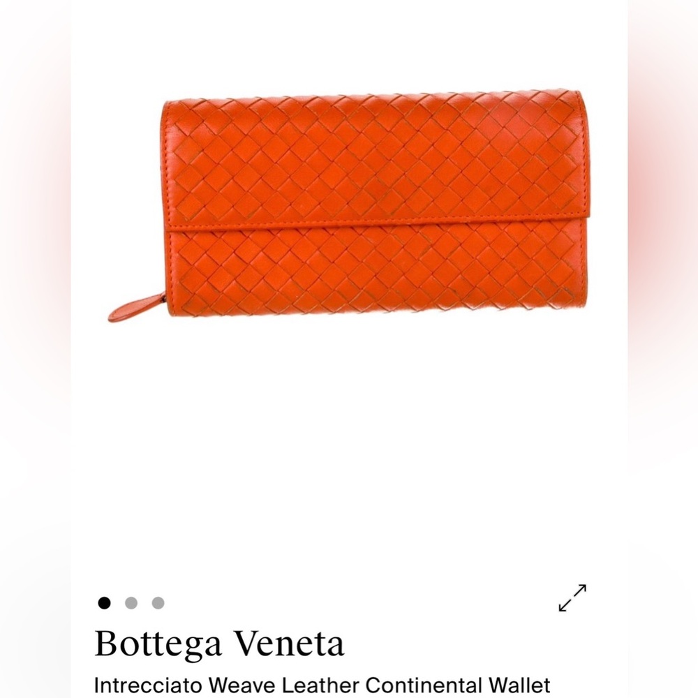 Bottega Veneta Orange Wallet
